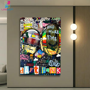 UNIART Street Graffiti Art <span class=keywords><strong>Daft</strong></span> <span class=keywords><strong>Punk</strong></span> per sempre stampa su tela stampe di Poster di arte della parete tela pittura di arte della parete immagine per la decorazione della casa - Product Image 4