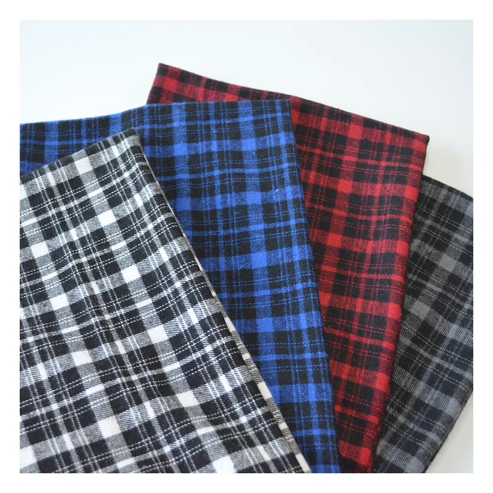Wholesale plaid wrinkle free Casual 100% cotton yarn dyed check fabric for womens/men's shirt