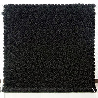 Backdrop Dinding Bunga Buatan 3D/5D dari Kain Gulung Warna Hitam
