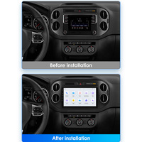 Écran large Android 9 pouces compatible avec Tiguan 2006-2016, navigation, Carplay, tableau de bord intégré 2DIN 1280x720