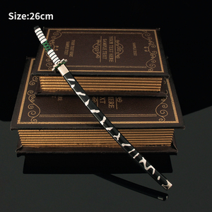 ดาบของเล่นดาบปิศาจสังหารดาบ26ซม. เสาลม shinazugawa <span class=keywords><strong>nichirin</strong></span> ซามูไรมีดพวงกุญแจขนาดเล็กเครื่องประดับของขวัญ - Product Image 3