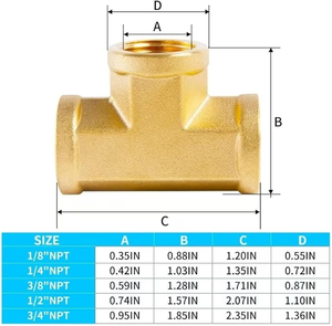 Raccord en T en laiton CA 360 à trois voies pour la connexion de tubes de pièces de camion - Vente en gros usine - Product Image 2