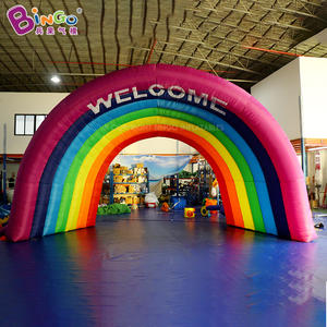 Équipement de <span class=keywords><strong>location</strong></span> de fête Publicité Arche gonflable Tunnel à lumière LED Arc-en-ciel gonflable personnalisé pour événements en plein air - Product Image 2