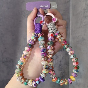 Correa de muñeca de cuentas de plástico de dibujos animados hecha a mano, bonita, antipérdida, cadena de moda, cordón para teléfono para <span class=keywords><strong>iPhone</strong></span> 17 16 15 14 <span class=keywords><strong>13</strong></span> 12 11 - Product Image 4