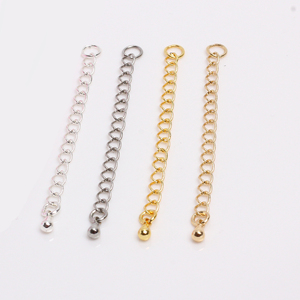 5cm 2 Inches White <strong>Gold</strong> 18K 14k <strong>Gold</strong> Plated Necklace <strong>Chain</strong> Tail End <strong>Extender</strong> - Product Image 4