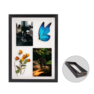 Cadre photo en bois noir profond multi-ouvertures pour <span class=keywords><strong>photos</strong></span>, fleurs séchées et spécimens – Vente en gros - Product Image 1