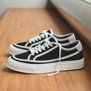 Zapatillas de lona para hombre, estilo verano 2026, informales, a rayas, con plataforma, aptas para parejas, transpirables, modernas. - Product Image 1