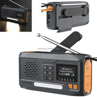 DAB+ FM Mobiele Dynamo-aangedreven radio met zonne-energie, batterijen, zaklamp, noodradio met EWF LED en USB-voeding