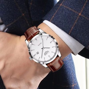 Montre à quartz de luxe pour homme LIGE LG89143, échantillon d'usine, entièrement automatique, design de cadran de 40 mm, logo personnalisé avec boîte - Product Image 5