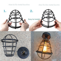 Lampe de plafond en cage métallique industrielle JYLIGHTING, vintage, pour escalier, atelier, ferme, rétro, lustre pour escalier