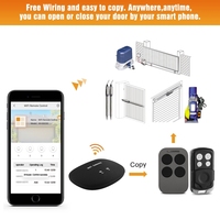 JUHUI JH-TX598 - Convertidor de Control Remoto RF Universal de 280-870 MHz con Wi-Fi, 4 Botones, Código de Aprendizaje, Resistente al Agua, Largo Alcance, FCC, Plástico
