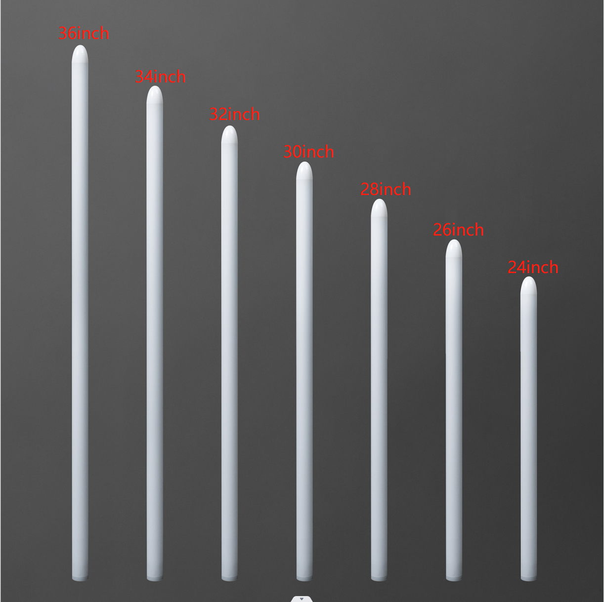 Lame Baselit 1 pouce de diamètre extérieur, 92 cm de longueur, 3 mm d'épaisseur, pointe ogive