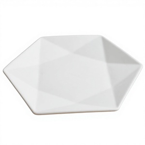 Piatti e Ciotole in Ceramica dello Shanxi, Piatto Creativo per Bistecca in Stile Occidentale, Porcellana Rinforzata e Ispessita, Stoviglie per Hotel, Forma Esagonale - Product Image 1