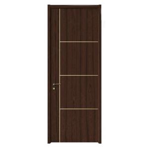 باب داخلي عازل للصوت من الخشب البلاستيكي المركب بسعر رخيص، أبواب خشبية صلبة مسبقة التعليق بسطح نهائي وفتح جانبي وقفل ذكي - Product Image 2