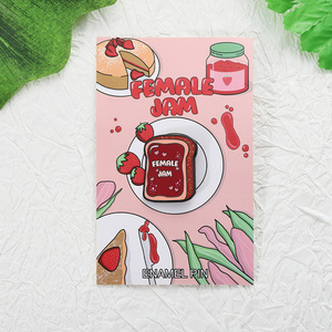 Pin de esmalte suave con diseño gratuito, personalizado con diseño de dibujos animados y brillo, al por mayor, de aleación de zinc metálica, personalizado con tarjeta de embalaje - Product Image 2