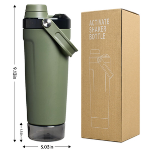 Özel Logolu 20oz Paslanmaz Çelik Vakumlu İzoleli Shaker Şişe, Sızdırmaz Kapaklı, BPA İçermez, Spor Salonu ve Dış Mekan Kullanımı İçin Çevre Dostu - Product Image 5