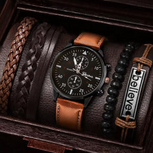 Tume hommes affaires ceinture montre à Quartz 5 pièces ensemble décontracté montre pour hommes boîtier en alliage cadran en verre 10mm vente chaude charme transfrontalier - Product Image 5