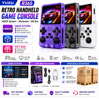 Console de jeu portable YUXU R36S Open Source HQOS, écran IPS 3,5 pouces, 64 Go, batterie 3500 mAh, 15K-22K jeux rétro, portable, d'usine