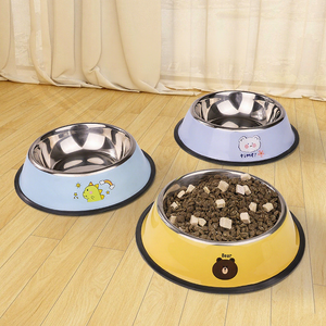 Aço inoxidável arredondado impresso único <span class=keywords><strong>Dog</strong></span> <span class=keywords><strong>Bowl</strong></span> Waterproof IPX5 Food <span class=keywords><strong>Bowl</strong></span> para cães médios e grandes - Product Image 5