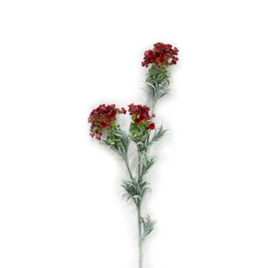 Fleur artificielle en soie à 3 têtes effet flocon de neige pour décoration d'hôtel, de maison et de mariage, arrangement floral, plante verte - Product Image 5