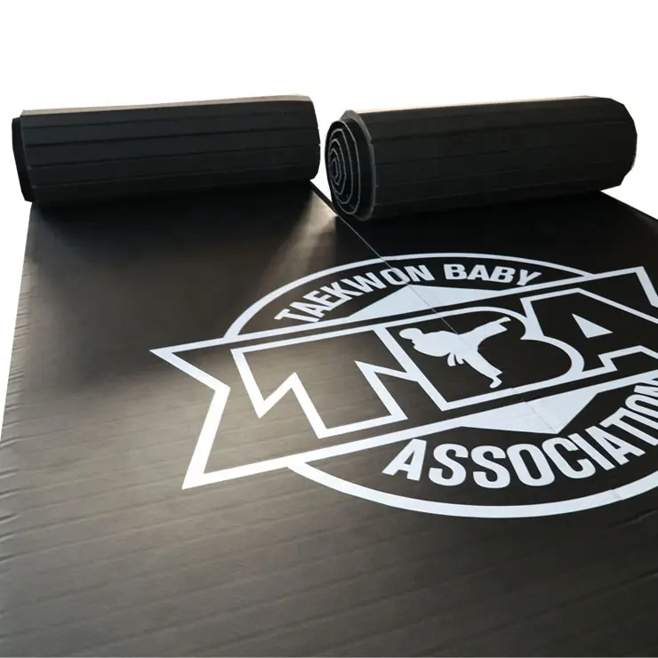 wholesale custom roll out BJJ pvc tatami surface mat used wrestling jiu jitsu mma mats