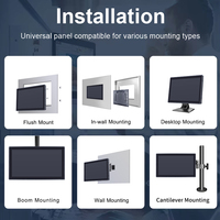 Computadora Industrial Personalizada IP65 con Núcleo I5/I7, Pantalla Táctil de 15 Pulgadas, 4 Puertos USB 3.0, Montaje VESA, Panel PC Industrial Integrado