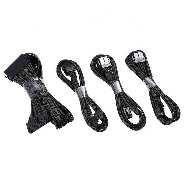 UpHere 50cm Sleeved Cable Computer Power Supply 4+4PIN 6PIN 24PIN PCI-E Extension Cable Kit
