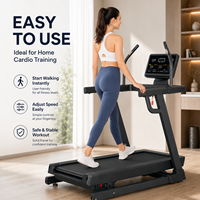 Caminadora para Montañismo K-FIT GSHTA-4810, 50% Inclinación Ascendente, 6% Descenso, 16KMH, Motor sin Escobillas de 3HP, Bluetooth, Gimnasio en Casa