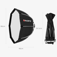 Boîte à lumière octogonale parabolique Triopo KS90 90cm de qualité supérieure avec diffuseur, support et poignée pour flash Speedlite