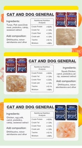 Friandises pour chats et chiens, nourriture humide, saveur poulet + <span class=keywords><strong>jaune</strong></span> <span class=keywords><strong>d</strong></span>'œuf + carotte, 80g - Product Image 5