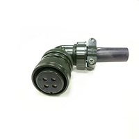 Connecteur circulaire à angle droit 4 broches MIL-DTL-5015 MS3108A20-4S pour servomoteur