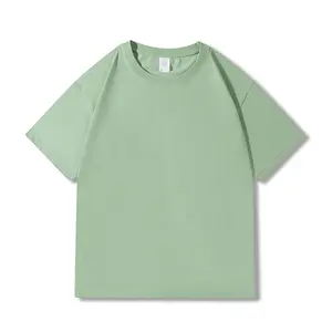 高品質綿100% ヘビーウェイトラグジュアリーTシャツユニセックスカスタムプリントロゴモックネックブランクTシャツ特大メンズTシャツ