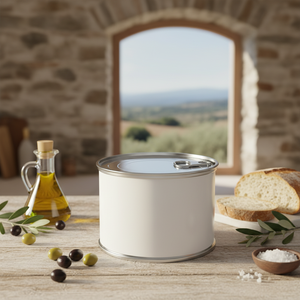 Recipiente Redondo de Metal Kontensan para Almacenamiento de Alimentos, Modelo L725, Dimensiones 99x70mm, Tapa de Fácil Apertura, 0.5 Litros, Origen Turquía - Product Image 3