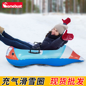 ห่วงยางสโนว์ทูปทรงสิงโตทะเล Samebust ขนาด 157x157 ซม. ทนทาน พกพาสะดวก ของเล่นสกีกลางแจ้งสำหรับผู้ใหญ่ - Product Image 4