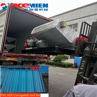 Machine à tôles ondulées en PVC pour petites exploitations avicoles, 1050 mm, monocouche, SJSZ-80, pour poulaillers en Indonésie, vente en gros