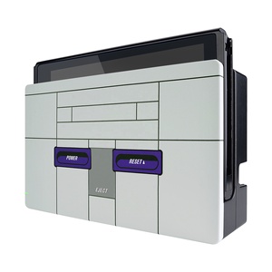 Carcasa de repuesto DIY con estampado de estilo SNES clásico, placa frontal de agarre de tacto suave personalizada para <span class=keywords><strong>Nintendo</strong></span> Switch Dock - Product Image 6