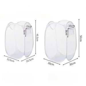 Fabric Folding Laundry <b>Basket</b> Organizer Household <b>Wall</b> Hanging Mesh <b>Storage</b> Bag for Dirty Clothes Bathroom Clothes <b>Basket</b> Frame - Product Image 6