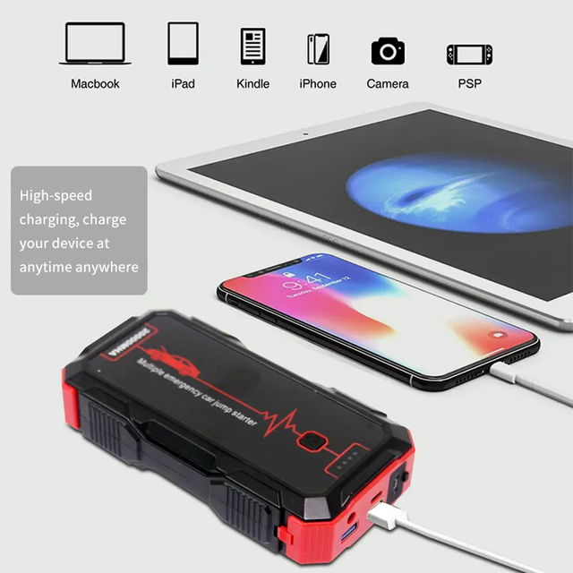 Emergency Car Kit 12v Power Bank Jump Starter 12v Car Starter Output Jump Starter Power Bank