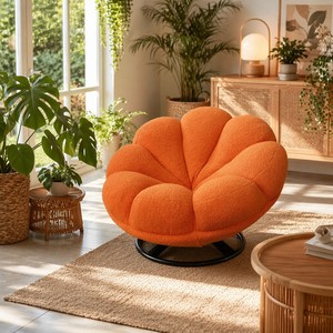 <span class=keywords><strong>Fauteuil</strong></span> lounge citrouille moderne et artistique, enveloppant et relaxant, pour salon et chambre, de qualité fiable et tendance - Product Image 3