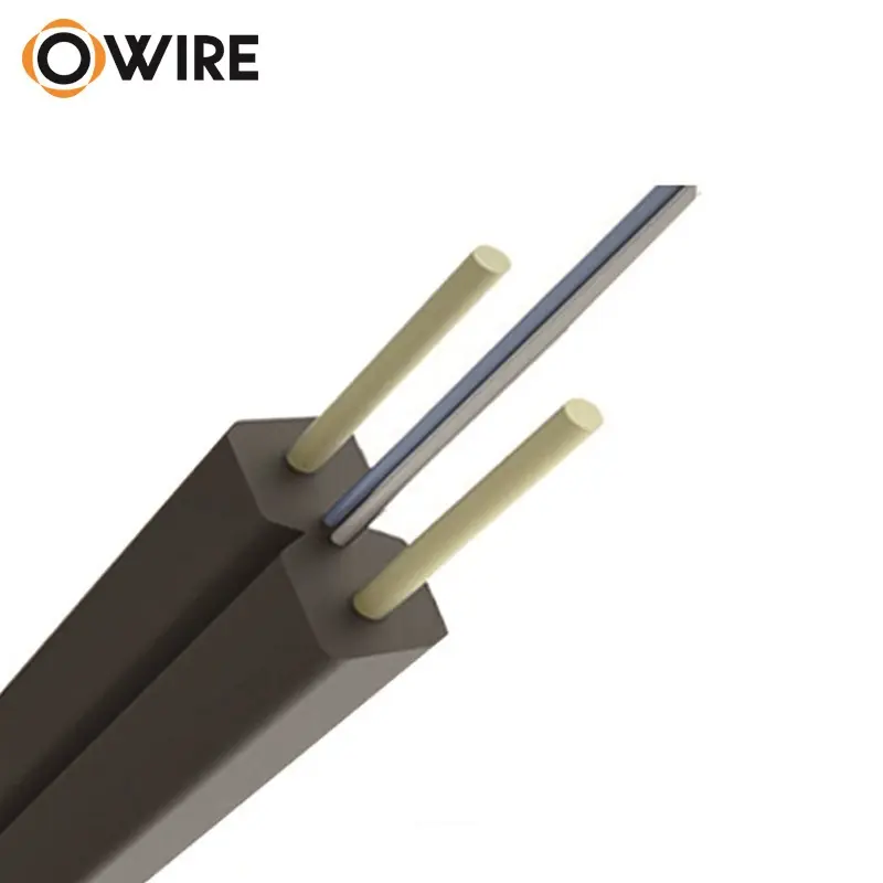 Owire phẳng sợi cáp quang tái chế FTTH HDPE ống cho đa lõi sợi quang thả Cáp