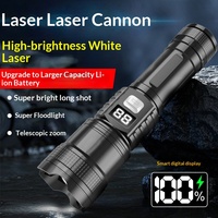Lampe torche LED tactique rechargeable S82 super lumineuse, à focalisation réglable, pour le camping et les situations d'urgence, à intensité variable, chargement USB-C, en matériau ABS