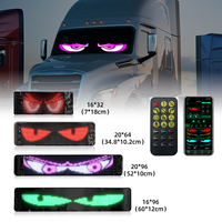 Nouvel écran LED décoratif pour pare-brise de voiture, effet « œil du diable », écran électronique multimédia DIY, indicateur lumineux animé, ajustement universel, haute qualité