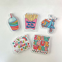 Autocollants personnalisés découpés sur mesure, étiquettes adhésives en vinyle PVC imperméable avec film holographique, impression personnalisée de dessins animés, autocollant découpé sur mesure