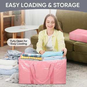 Extra Large Heavy Duty Moving Bags Waterproof Storage Totes with Handles & Zippers - Product Image 6