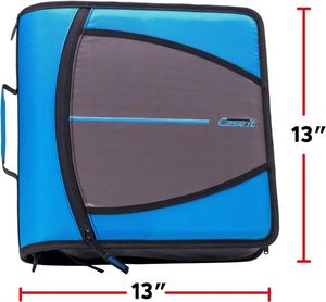 แฟ้มซิป Case-it Mighty Zip Tab ขนาด 3 นิ้ว พร้อมแถบสี 5 สี, แฟ้มขยายได้ และสายสะพายไหล่พร้อมหูหิ้ว - Product Image 3