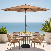 Parasol de plage arc-en-ciel Sumcer personnalisable, portable, à rayures colorées, pour pique-nique en extérieur, avec plateau de table intégré