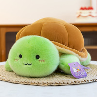 Peluche Tortue Authentique, Jouet en Peluche Tortue, Compagnon de Lit, Coussin de Canapé, Polyester Coton PP