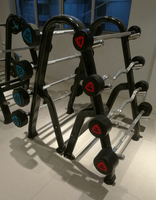 Barre de musculation en acier avec revêtement en caoutchouc – Barre de levage de poids commerciale durable et écologique pour l'entraînement de force