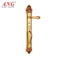 Serrure à levier de porte coulissante à Double traction en Bronze rouge pour chambre à coucher de Villa américaine