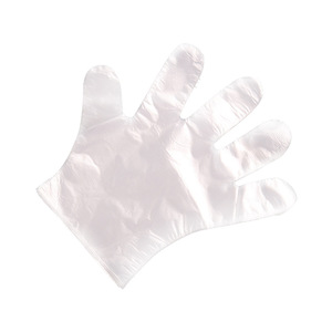 Gants jetables en PE, 50 pièces, couleur unie blanche épaissie, pour la restauration et le camping - Product Image 2